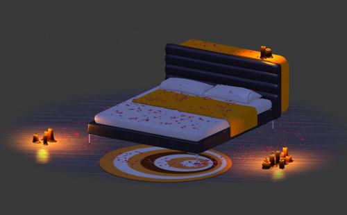 Bed with candles preview image